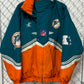 Vintage 90's Logo Athletic Miami Dolphins Puffer Jacket Size XL