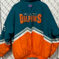 Vintage 90's Logo Athletic Miami Dolphins Puffer Jacket Size XL