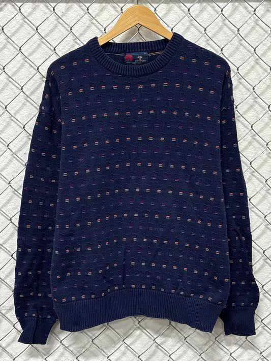 Vintage 90's Isle of Cotton Knit Crewneck Sweater Size XL