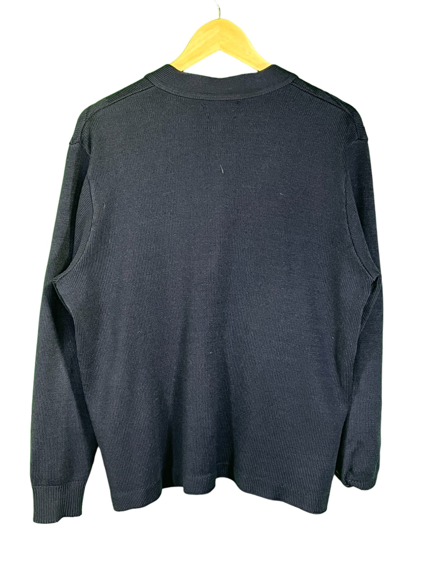 Vintage USPS Postal Approved Monogram Cardigan Sweater Size Large