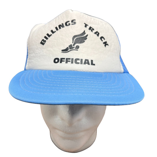 Vintage 80's Billings Track Official Trucker Style Hat