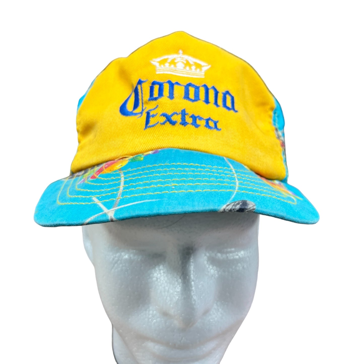 Vintage 90's Corona Extra Beer Tropical Strapback Hat