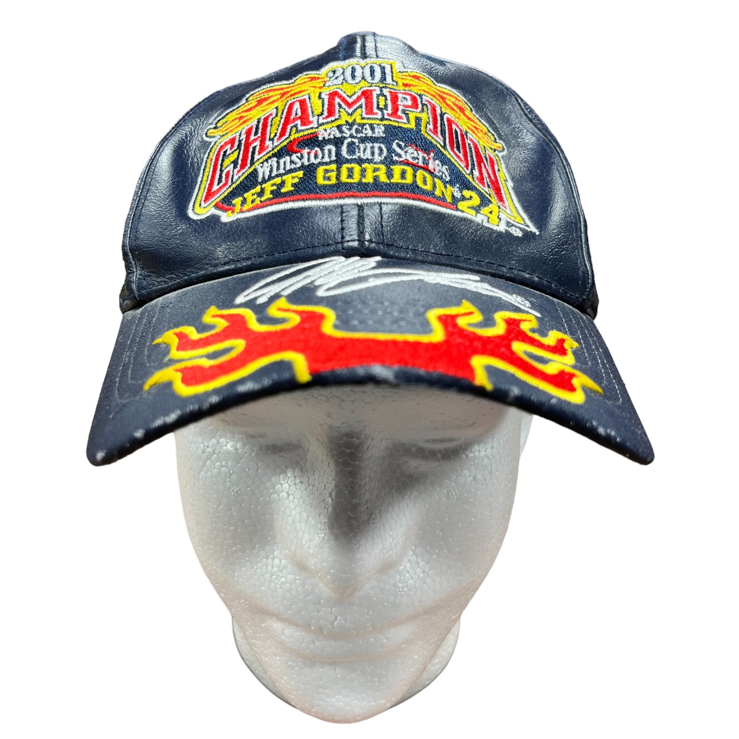 Vintage Chase Authentics Jeff Gordon Leather Velcro Strap NASCAR Hat