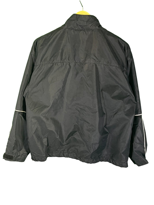 Vintage Reebok Black Red Quarter Zip Windbreaker Jacket Size Medium