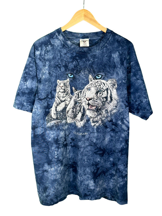 Vintage 90's Las Vegas White Tiger Big Print Graphic Tee Size Large