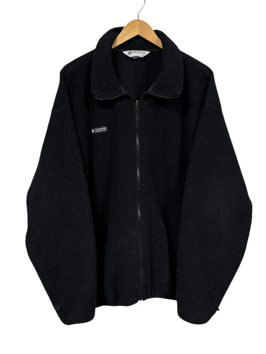 Vintage Columbia Black Zip Up Fleece Jacket Size XL