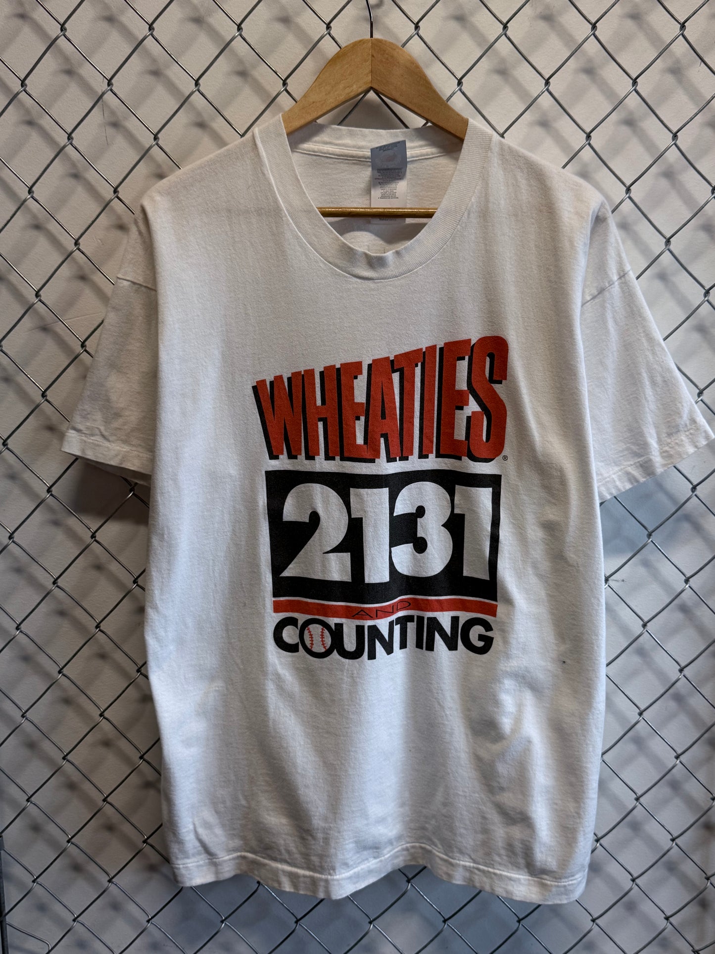 Vintage 90's Wheaties 2131 Counting Cal Ripkin Jr. Graphic Tee Size XL