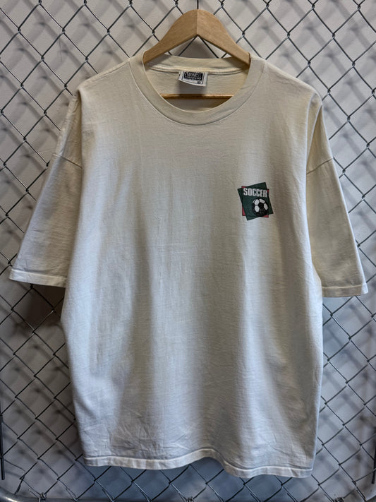 Vintage 90's Aggressive by Nature Soccer by Choice Graphic Tee Size XL