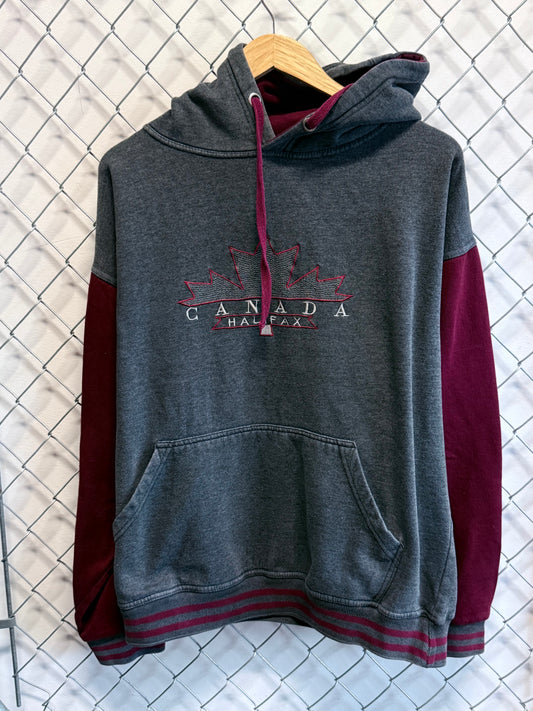 Vintage 90's Halifax Canada Two Toned Hoodie Size Large