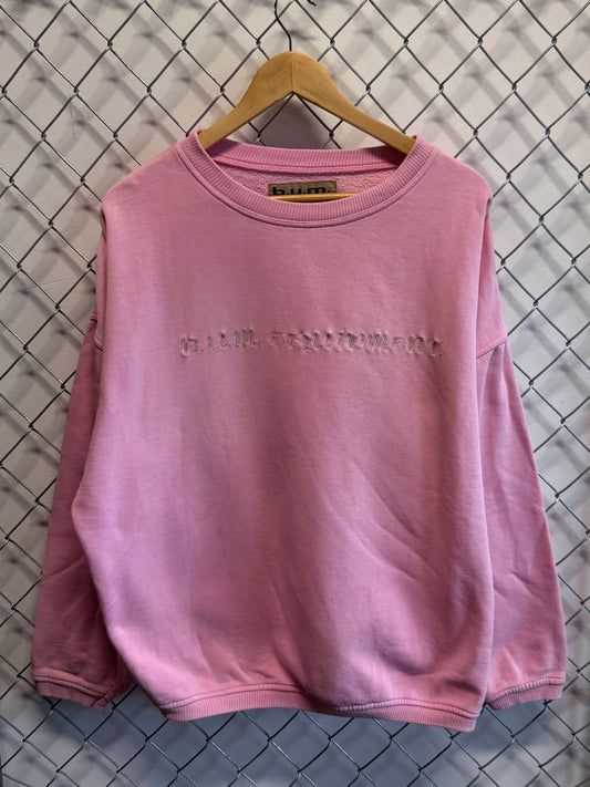 Vintage BUM Equipment Tonal Pink Crewneck Sweater Size Large
