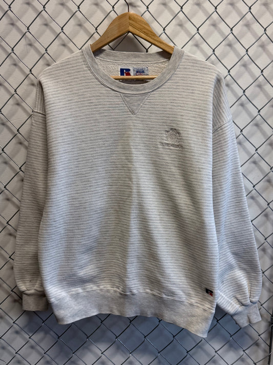 Vintage 90's Russell Athletic Stone Harbor Striped Crewneck Sweater Size Large