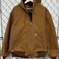 Carhartt J140 Brown Zip Up Loose Fit Work Jacket Size Large