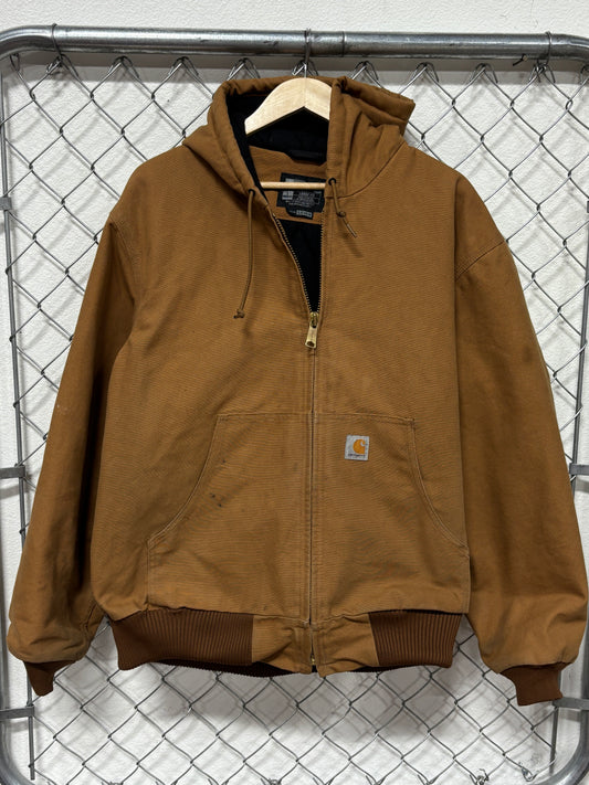 Carhartt J140 Brown Zip Up Loose Fit Work Jacket Size Large