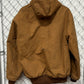Carhartt J140 Brown Zip Up Loose Fit Work Jacket Size Large