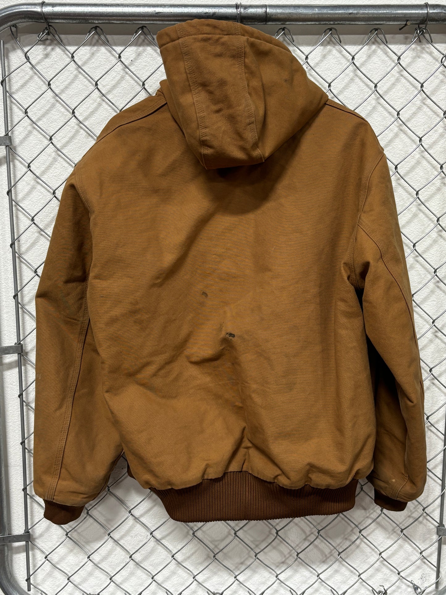 Carhartt J140 Brown Zip Up Loose Fit Work Jacket Size Large