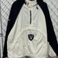 Vintage Reebok Oakland Raiders Black White Puffer Jacket Size XL