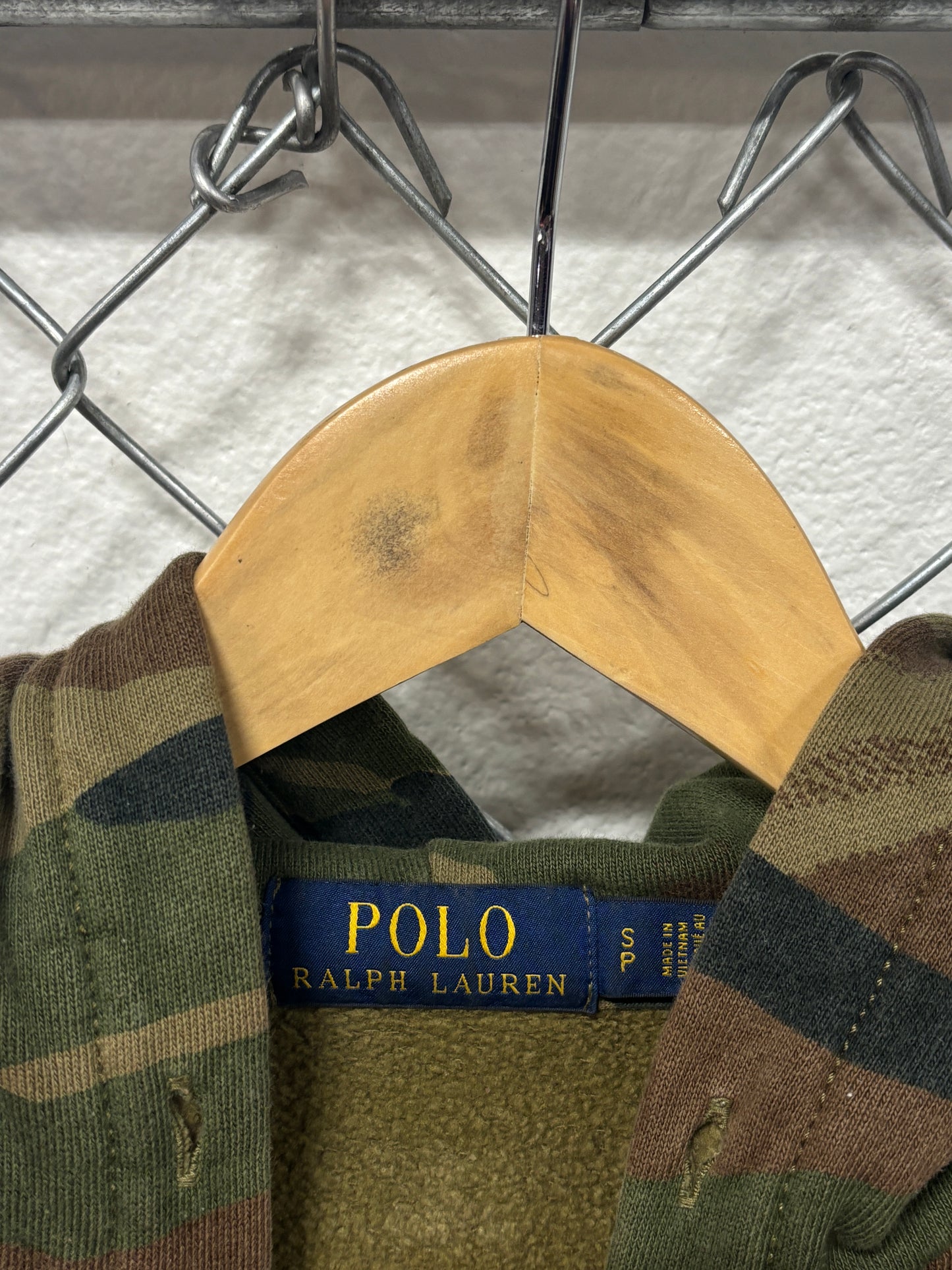 Polo Ralph Lauren Camo Zip Up Hoodie Size Small