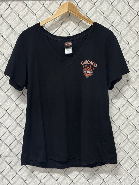 Harley Davidson Women's Chicago Illinois Biker Tee Size XL