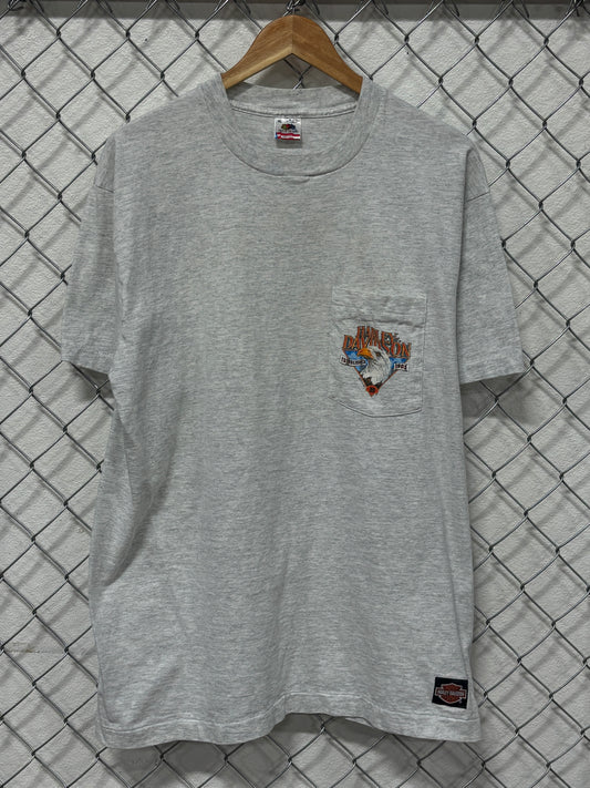 Vintage 90's Harley Davidson El Paso Texas Pocket Biker Tee Size XL