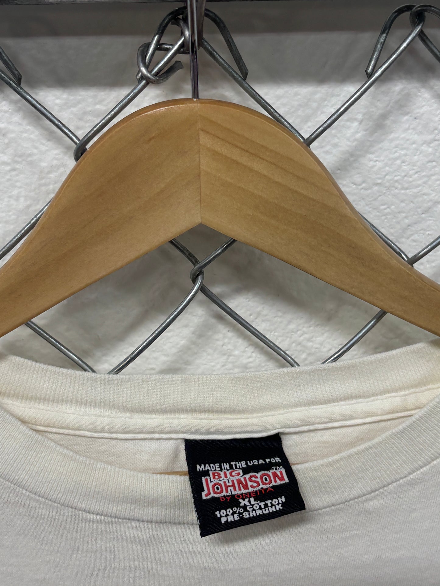 Vintage 90's Big Johnson Rebel Thrashed Funny Graphic Tee Size XL