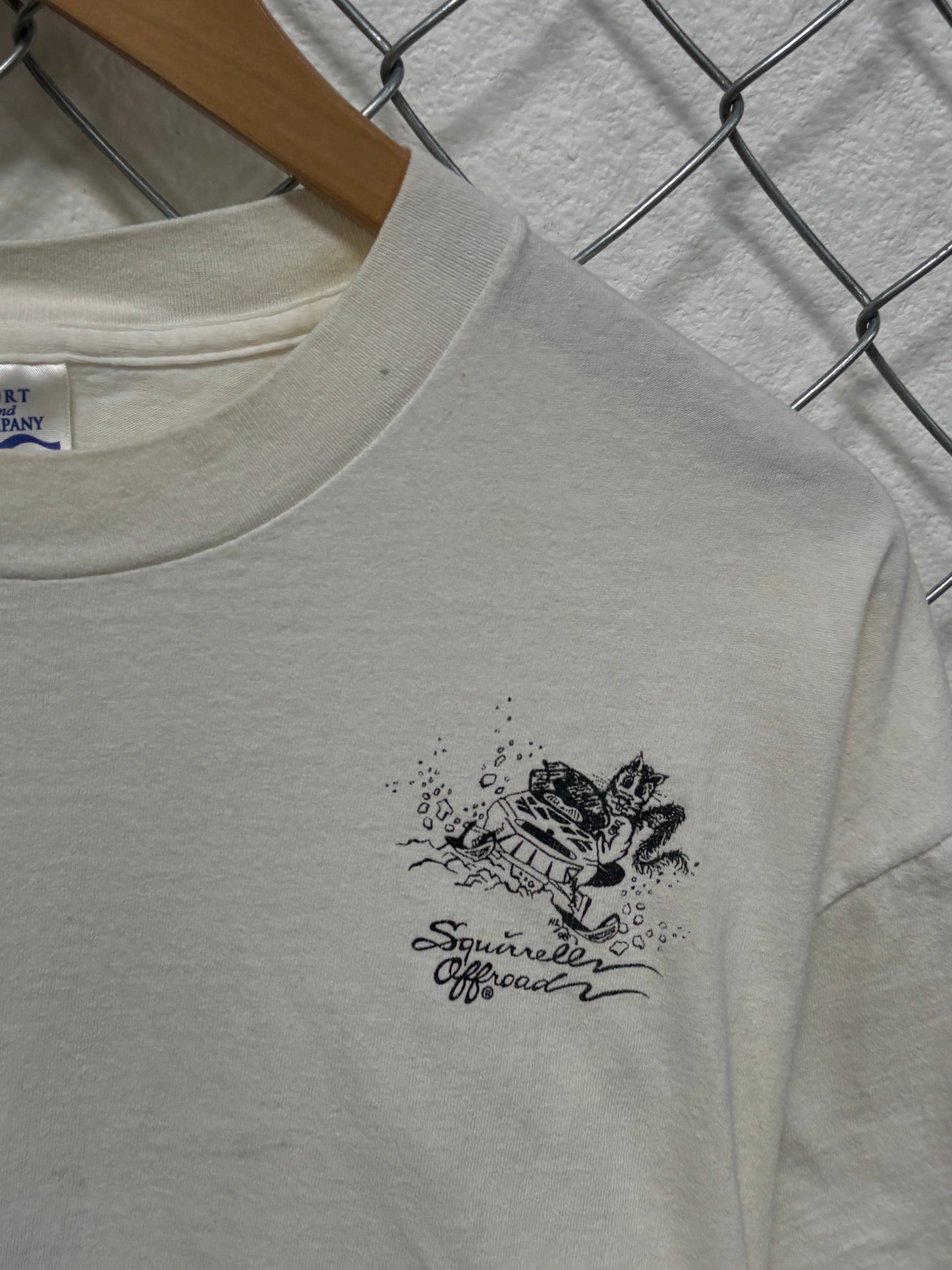 Vintage Squirrel Offroad Funny Cartoon Graphic Tee Size XL
