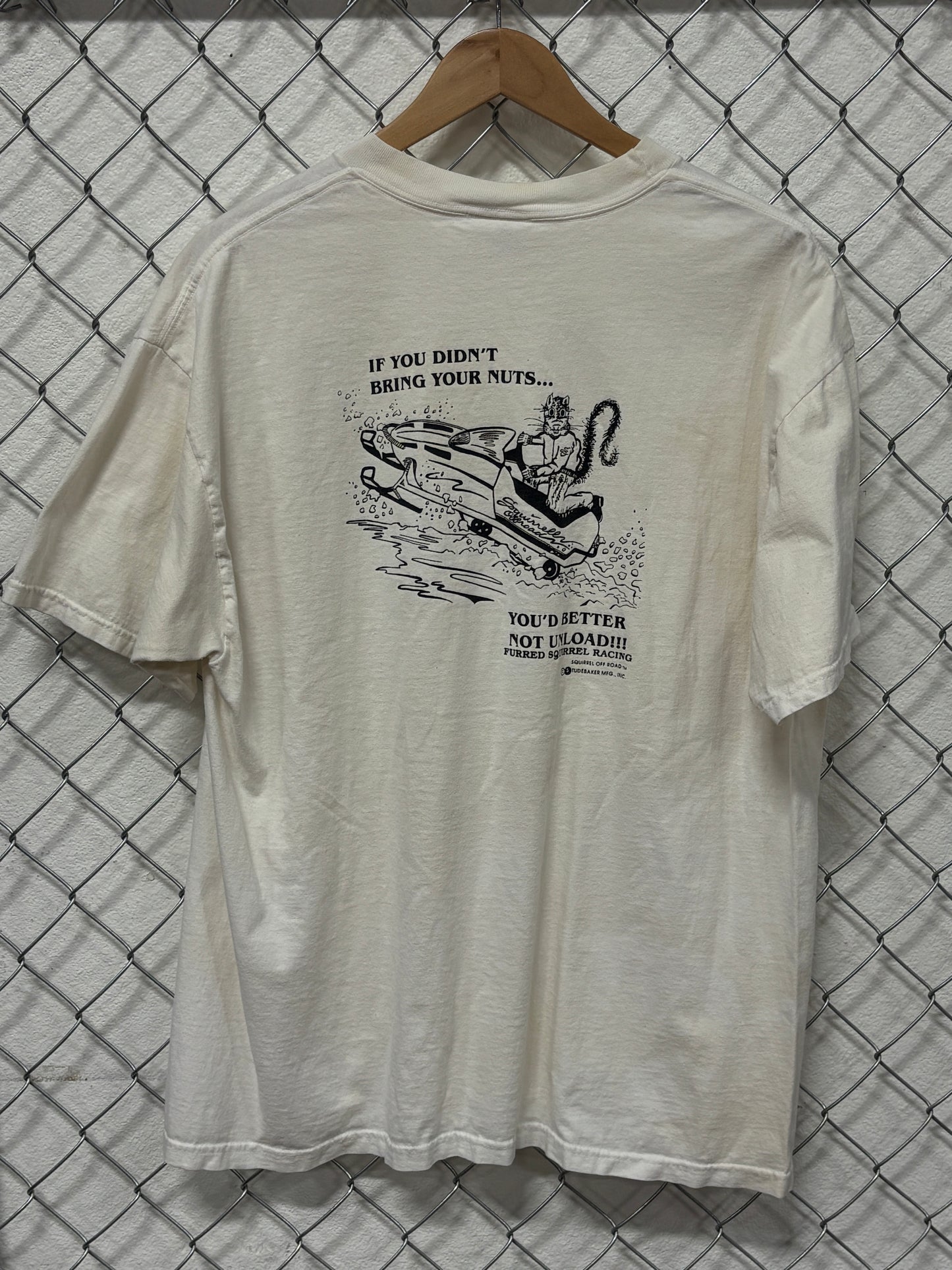 Vintage Squirrel Offroad Funny Cartoon Graphic Tee Size XL
