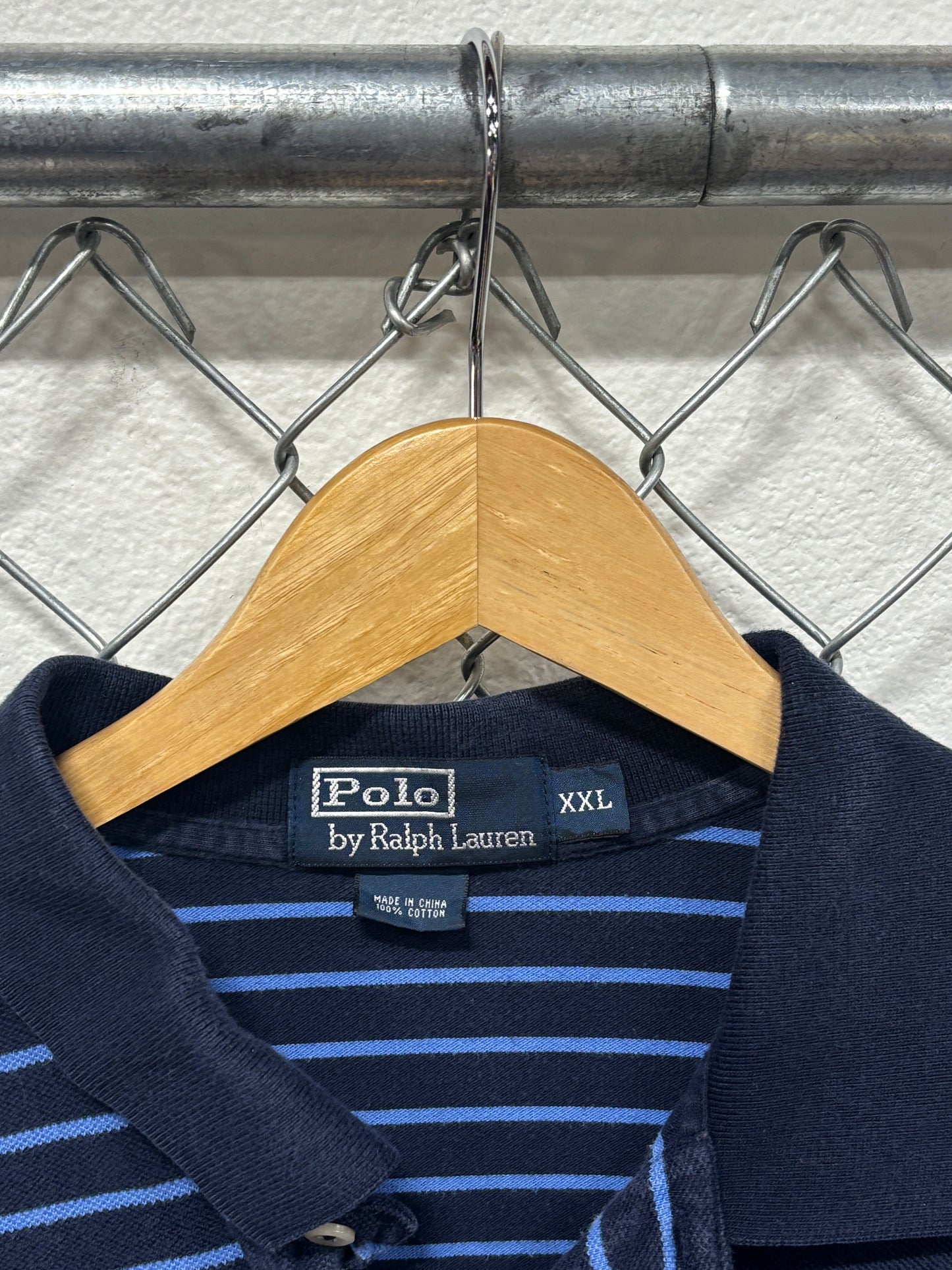 Polo Ralph Lauren Blue Striped Polo Shirt Size XXL