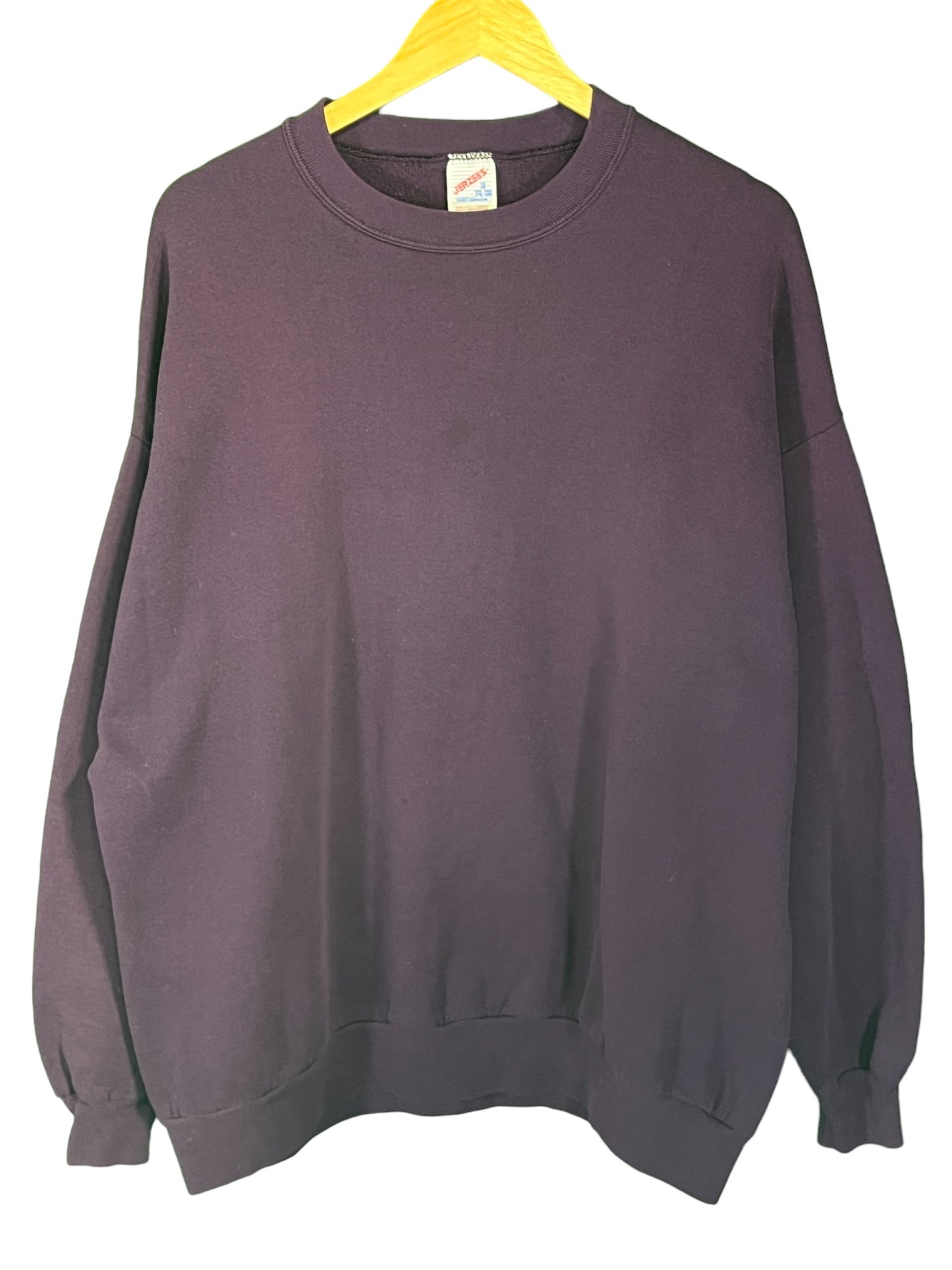 Vintage 90's Jerzees Purple Blank Crewneck Sweater Size 3XL