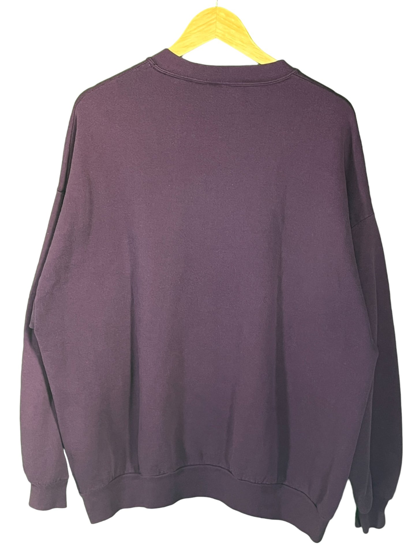 Vintage 90's Jerzees Purple Blank Crewneck Sweater Size 3XL