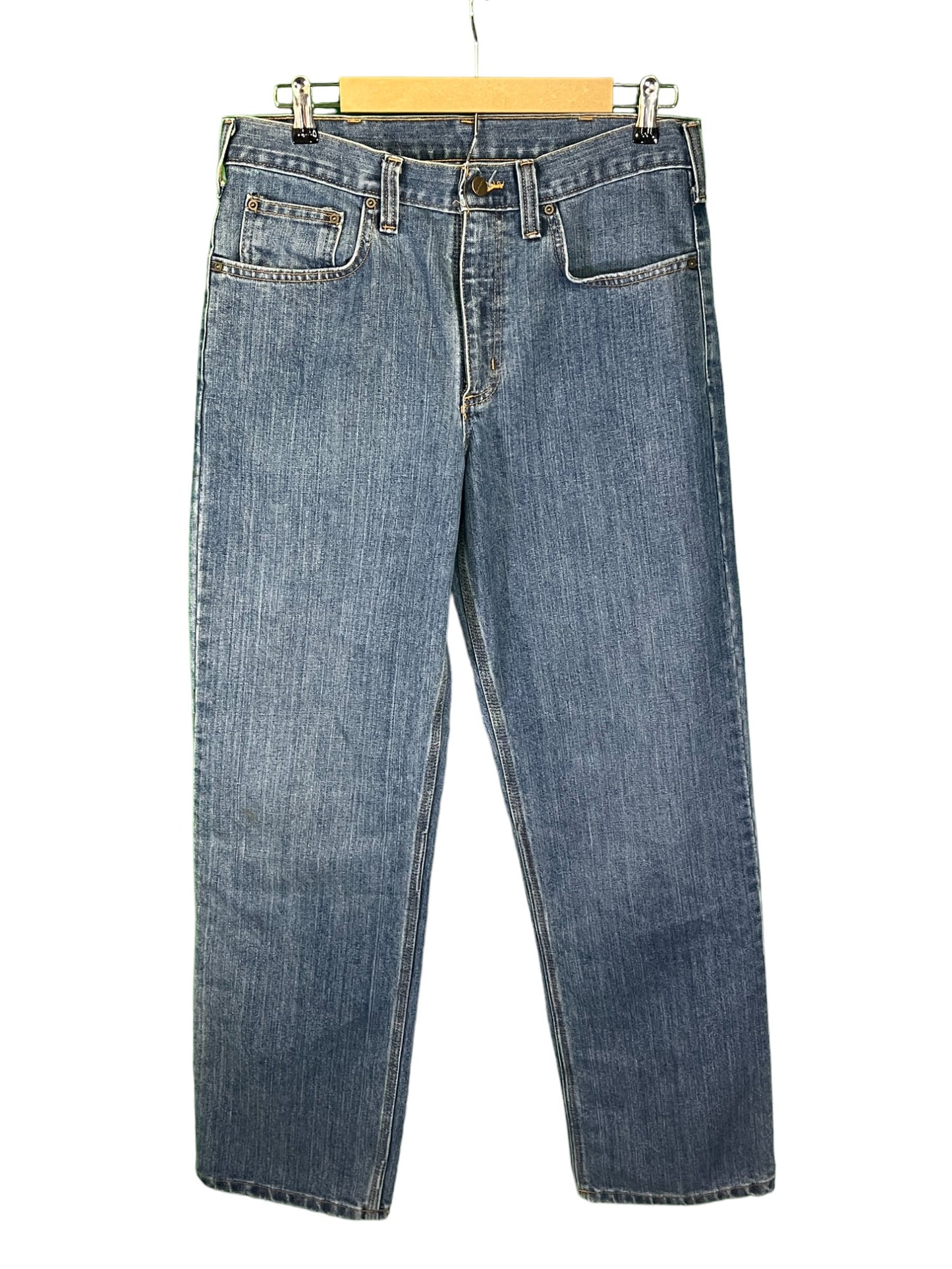 Vintage 00's Carhartt Denim Dungaree Jeans Size 32x31