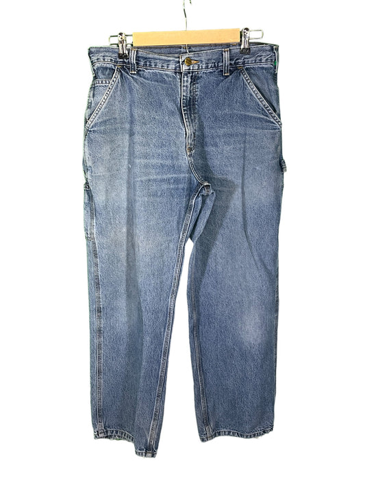 Vintage 00's Carhartt Denim Carpenter Dungaree Jeans Size 33x30