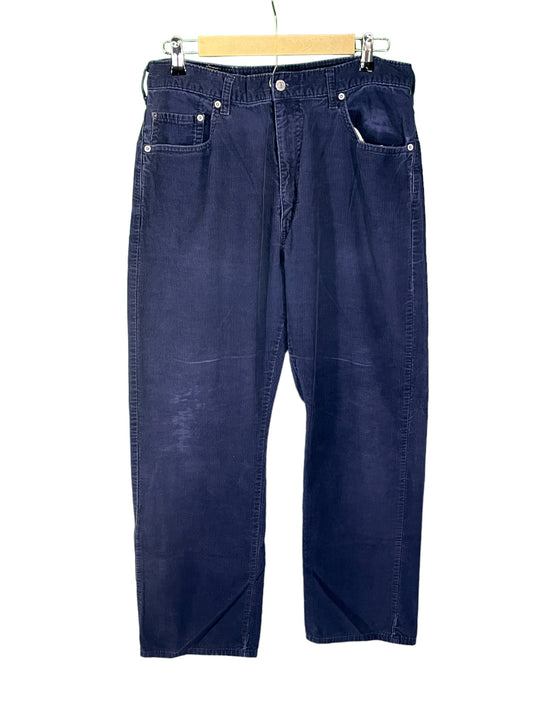 Vintage Levi 505 Blue Corduroy Straight Leg Pants Size 31x30