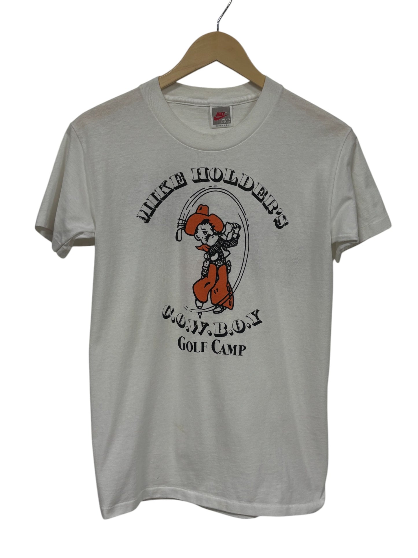 Vintage 90's Nike Mike Holders Golf Camp Just Do It Tee Size Small