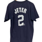 Vintage Majestic New York Yankees Jeter Baseball Graphic Tee Size Large
