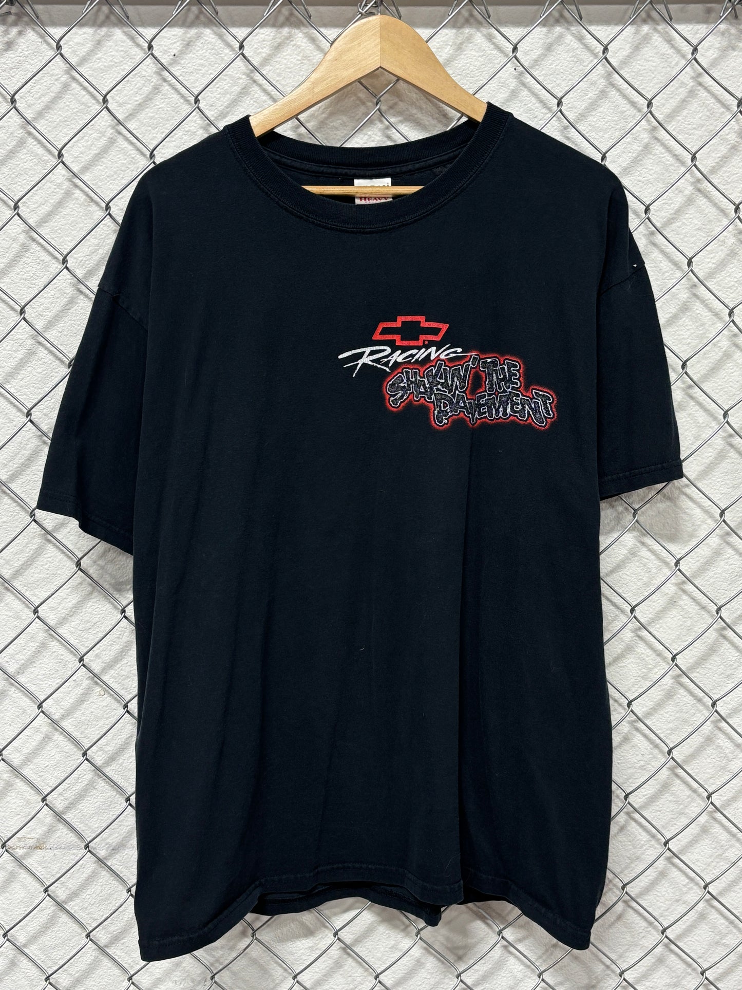 Vintage Chevy Racing Shakin the Pavement NASCAR Graphic Tee Size XL