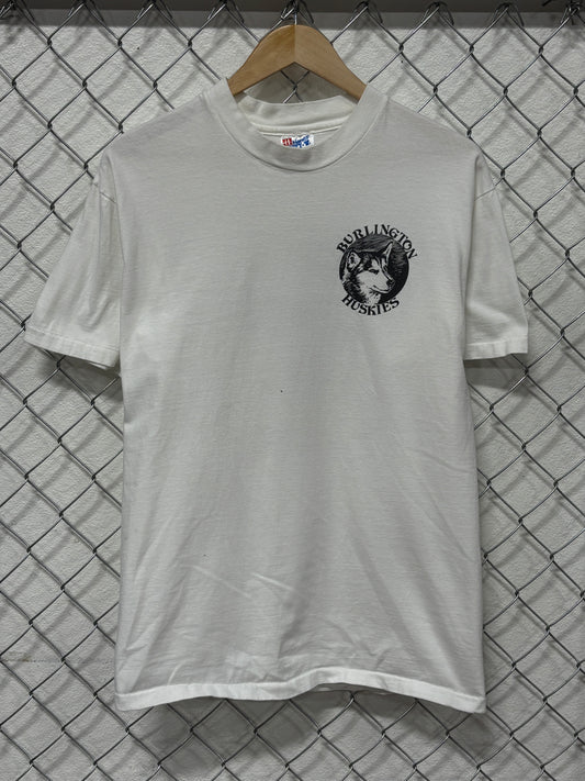 Vintage 90's Burlington Huskies Mascot Graphic Tee Size Large