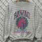 Vintage 90's Hawaii Rainbows Striped Crewneck Sweater Size Medium