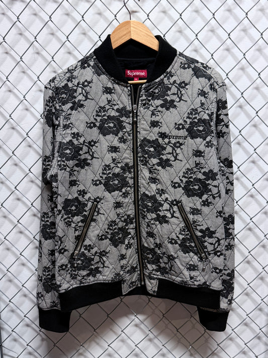 Supreme SS17 Quilted Lace Bomber Jacket Size Medium