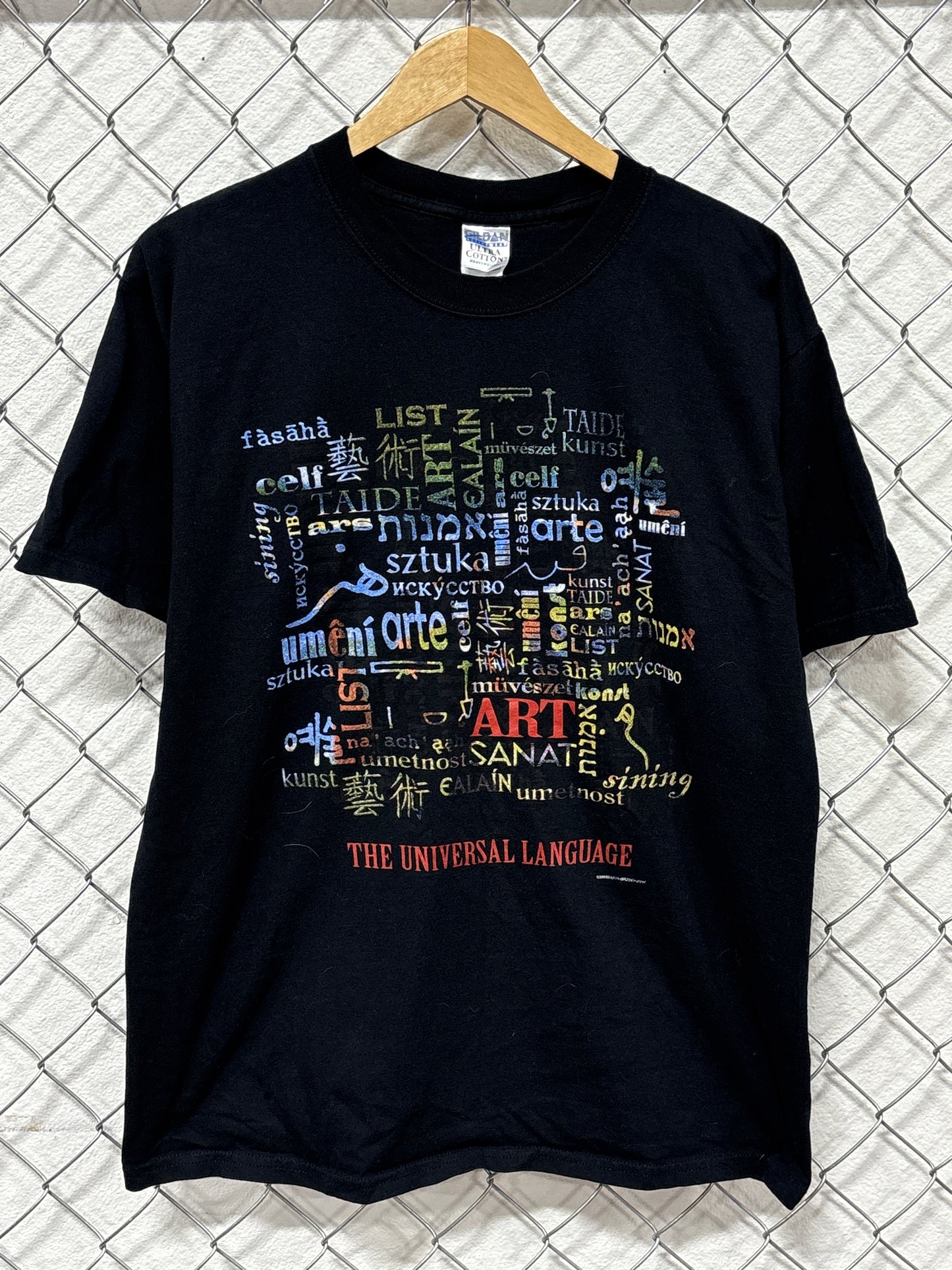 Vintage Art The Universal Language Graphic Tee Size Large