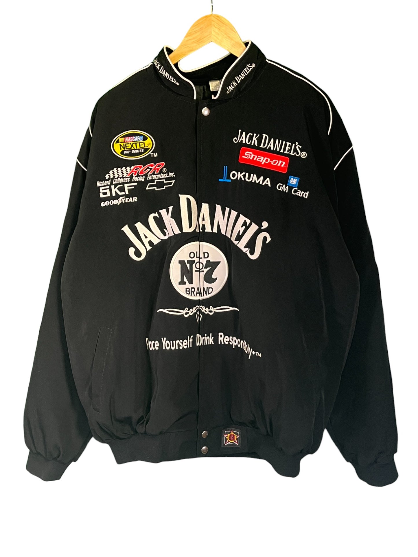 Vintage Jeff Hamilton JH Design Jack Daniels Racing NASCAR Jacket Size 3XL