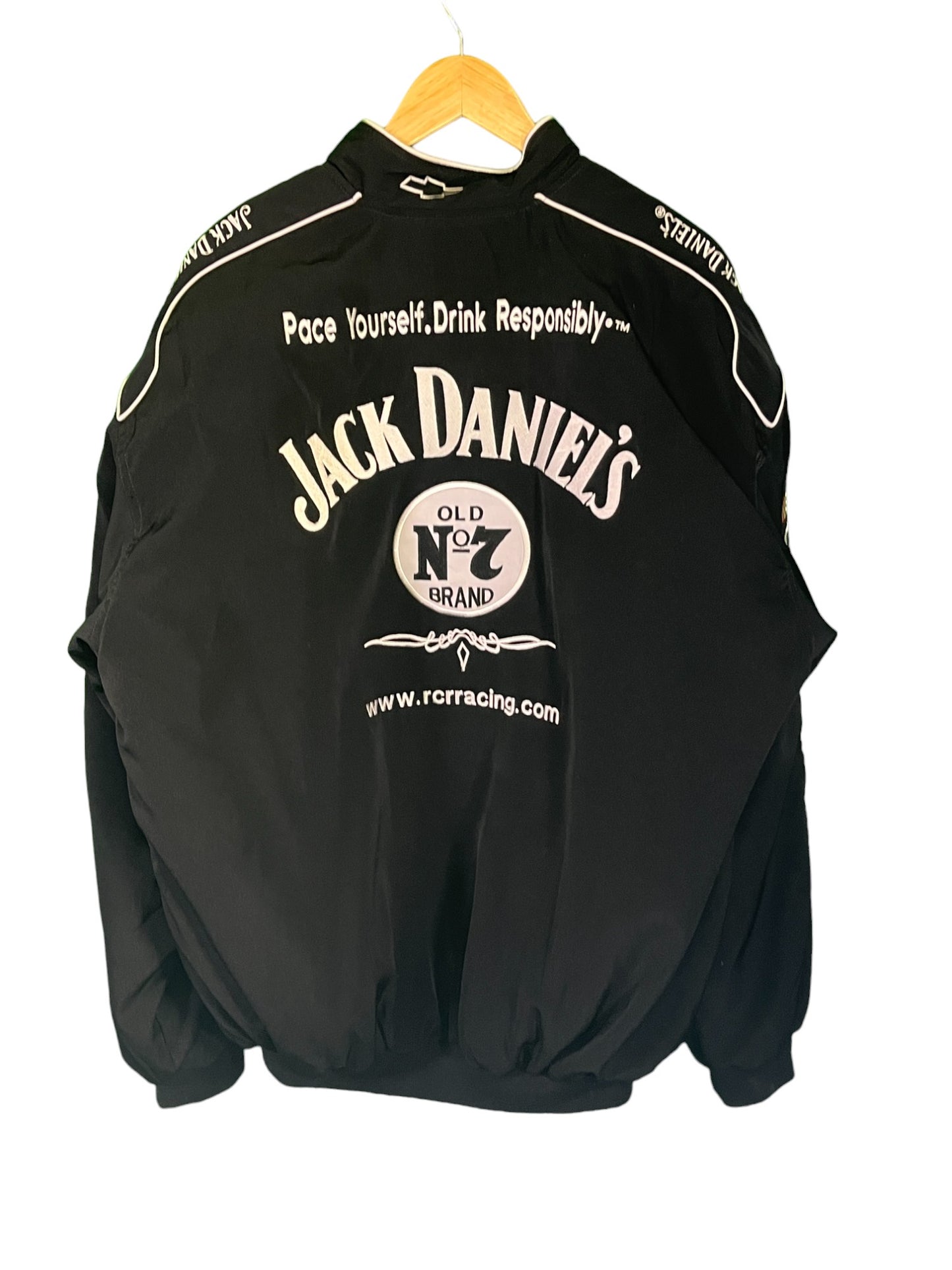 Vintage Jeff Hamilton JH Design Jack Daniels Racing NASCAR Jacket Size 3XL