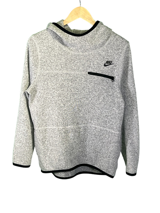 Nike Mock Neck Grey Pullover Hooded Sweatshirt Size Medium