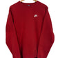 Nike Red Futura Logo Crewneck Sweater Size Small