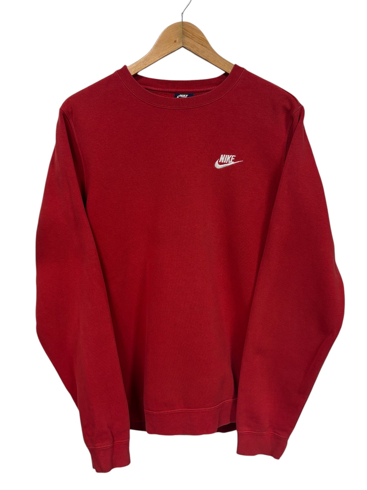 Nike Red Futura Logo Crewneck Sweater Size Small
