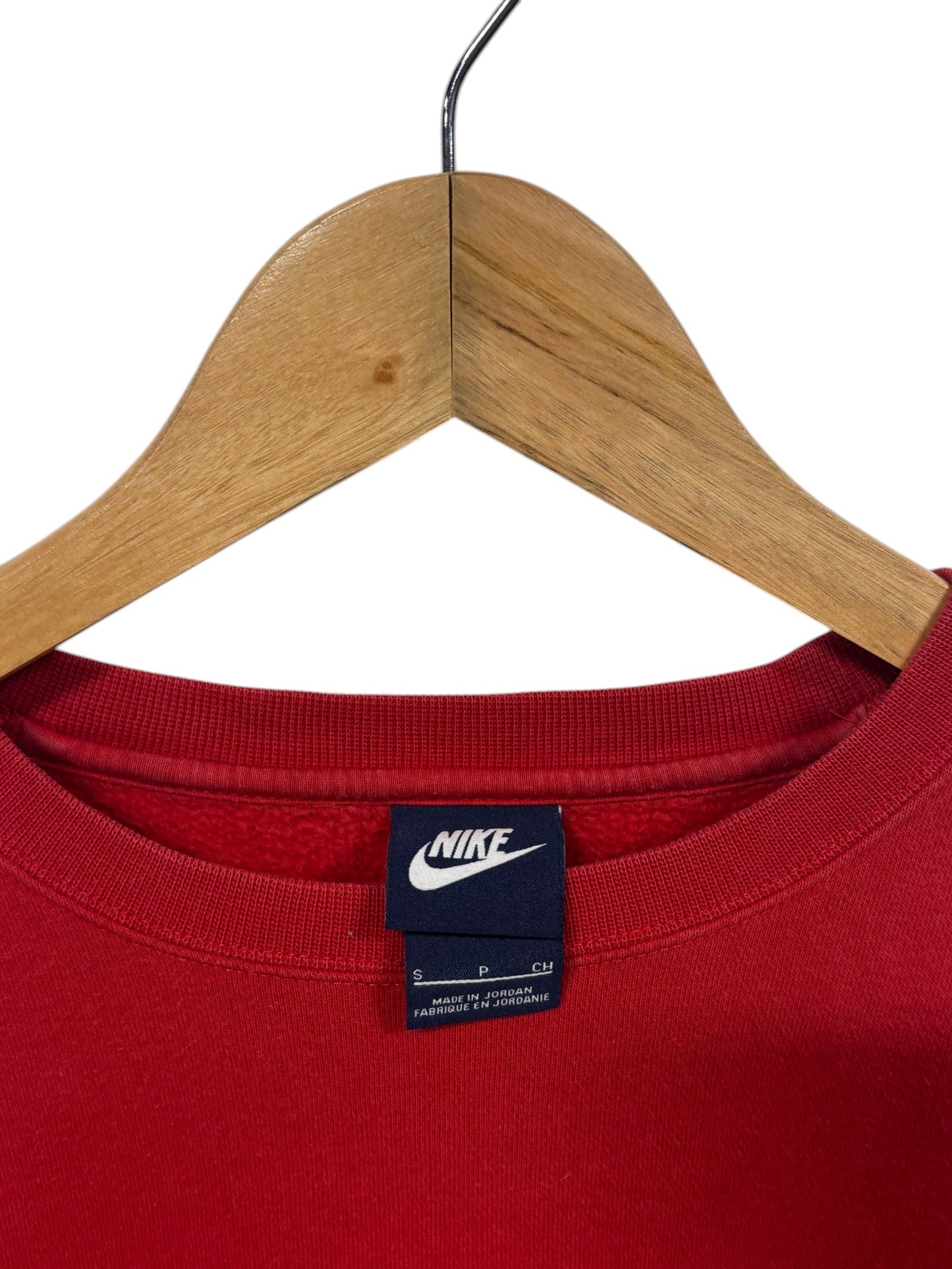 Nike Red Futura Logo Crewneck Sweater Size Small