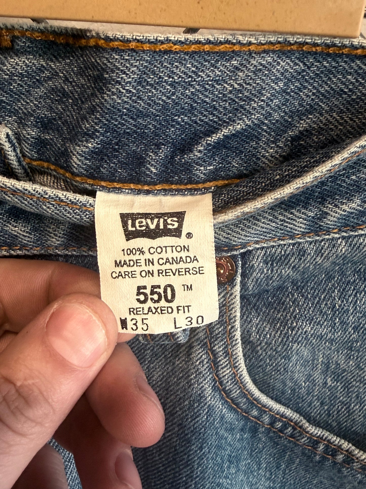 Vintage Y2K Levi's 550 Relaxed Fit Denim Jeans Size 34x30