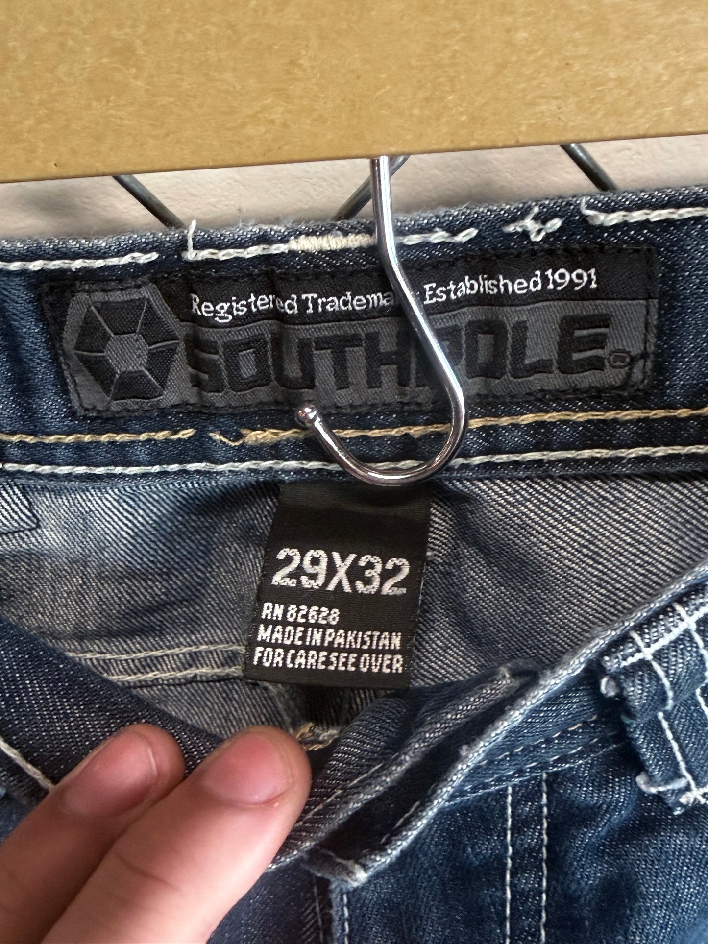 Vintage Y2K South Pole Dark Wash Denim Jeans Size 28x30