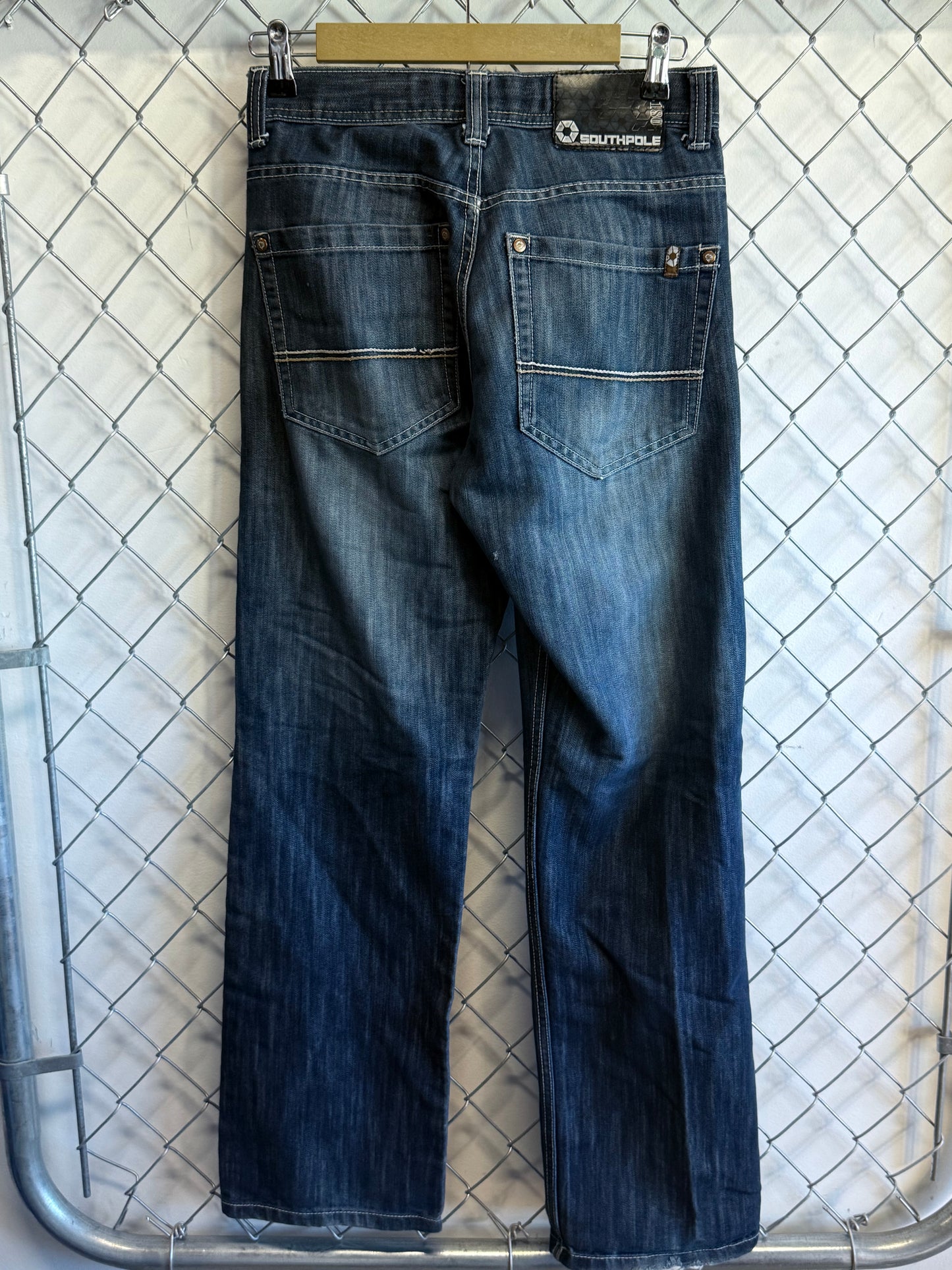Vintage Y2K South Pole Dark Wash Denim Jeans Size 28x30