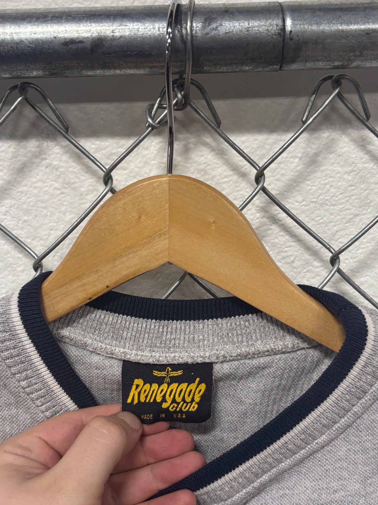 Vintage 90's Montana State University Grey Spellout Sweater Size Large