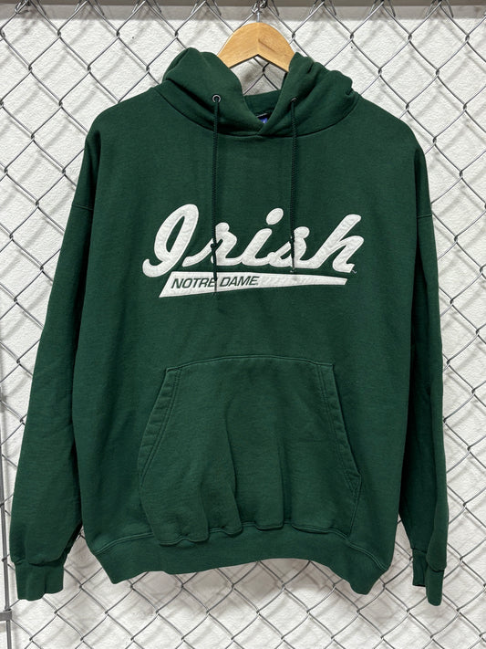 Vintage Y2K Champion Notre Dame Fighting Irish Hoodie Size XL